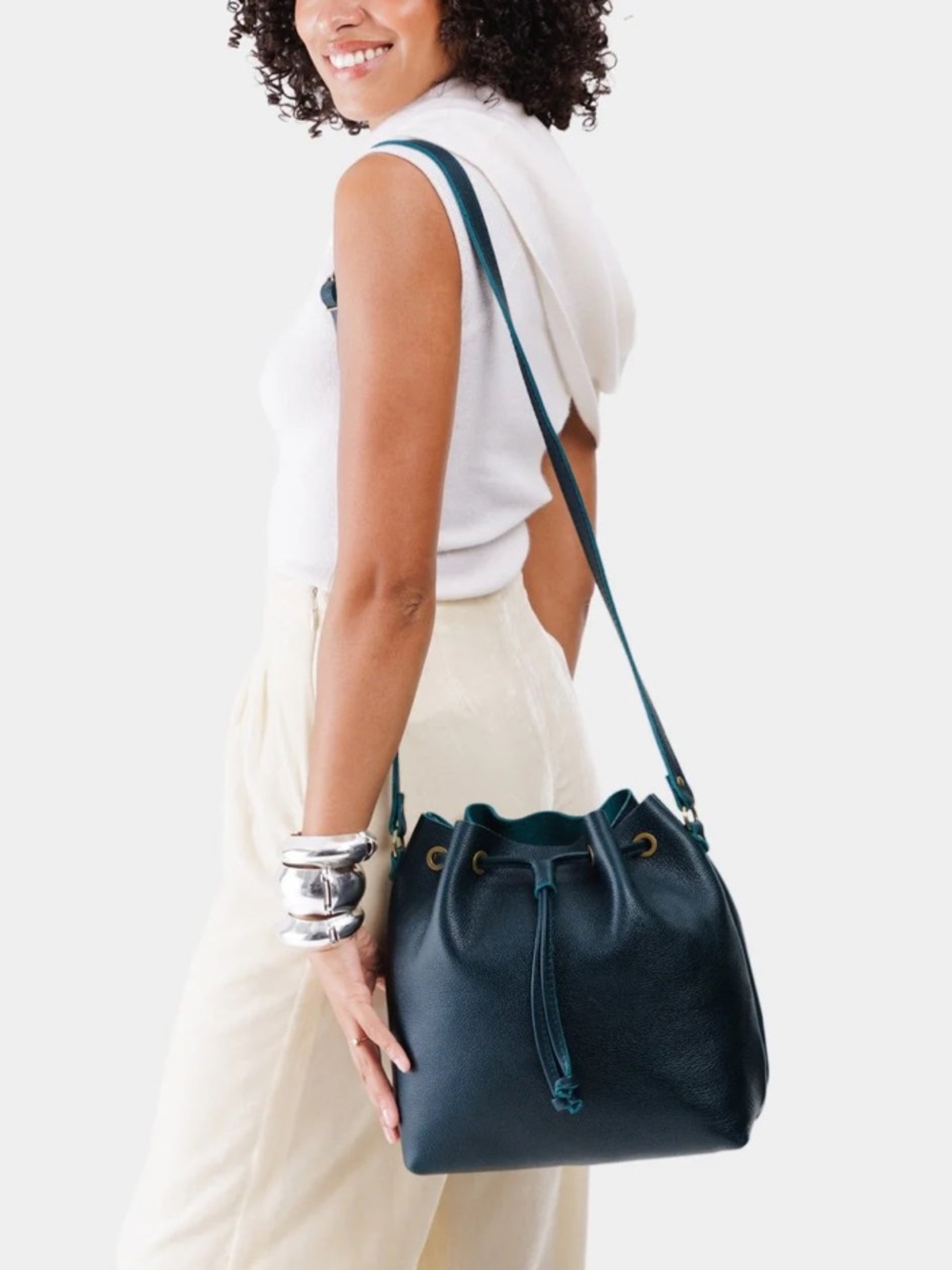 Portland Leather Goods Large Bucket Bag C Sale - Picture 10 of 11